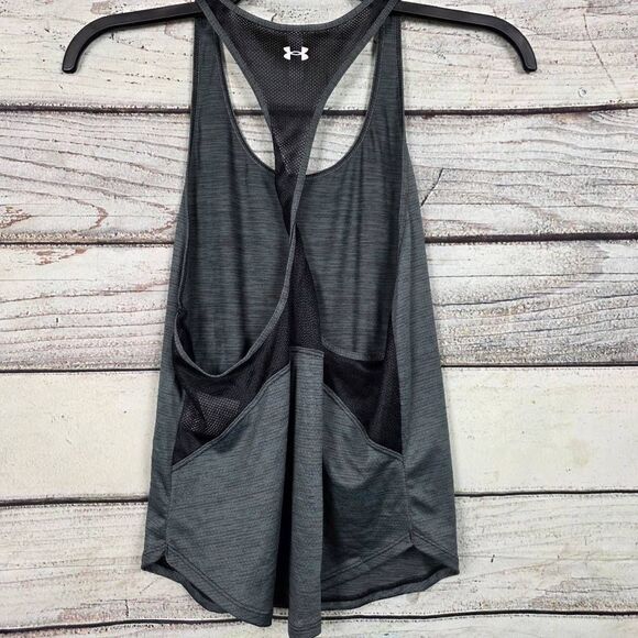 Under Armour HeatGear Women’s Racerback Tank Gray Size SMALL - Picture 3 of 8